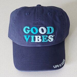 Life is Good Unisex "Good Vibes" Blue Chill Cap